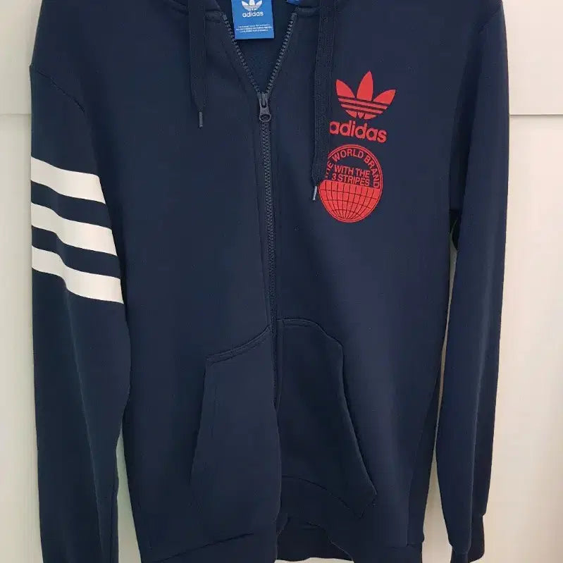 [SOLD OUT] 아디다스 네이비 삼선 후드집업105
