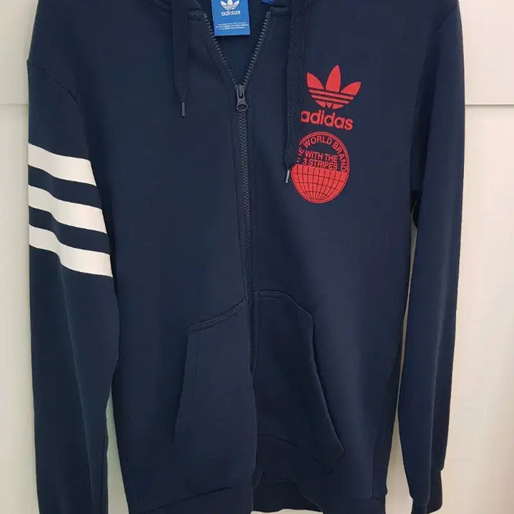 [SOLD OUT] 아디다스 네이비 삼선 후드집업105