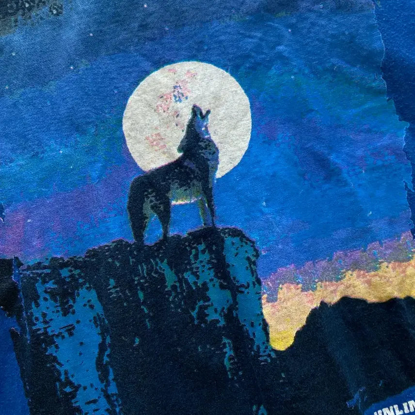 [BUNJANG] Malboro Blue Wolf Vintage T-shirt / (XL) 90s 빈티지 말보로 블루 울프 티셔츠