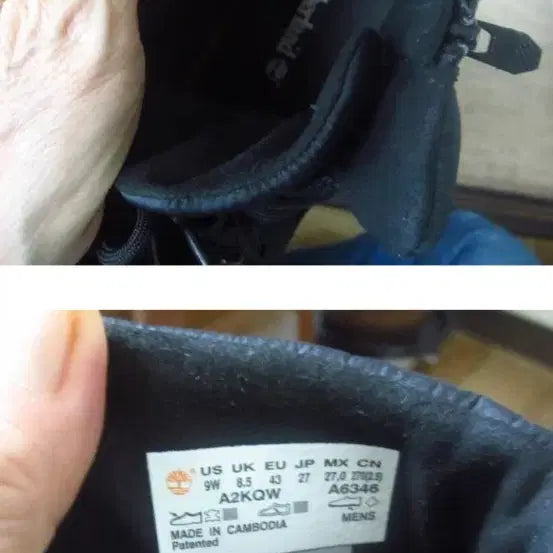 [BUNJANG] Timberland Black Leather Boots / 팀버랜드 검정색 가죽 워커 270미리