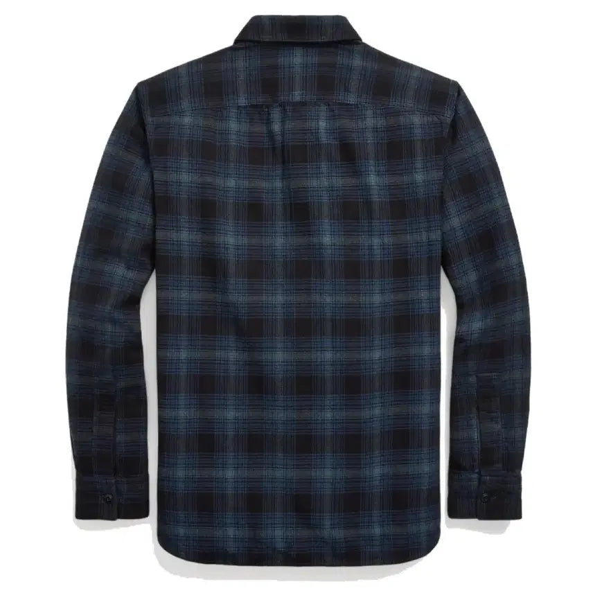 [BUNJANG] RRL Blue Black Check Shirt / [M] RRL 더블알엘 블루 블랙 체크 셔츠