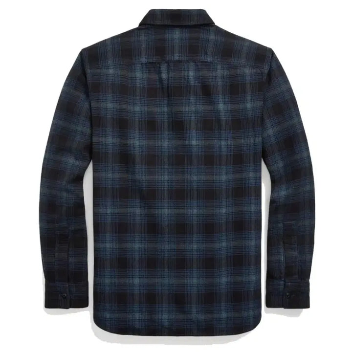 [BUNJANG] RRL Blue Black Check Shirt / [M] RRL 더블알엘 블루 블랙 체크 셔츠
