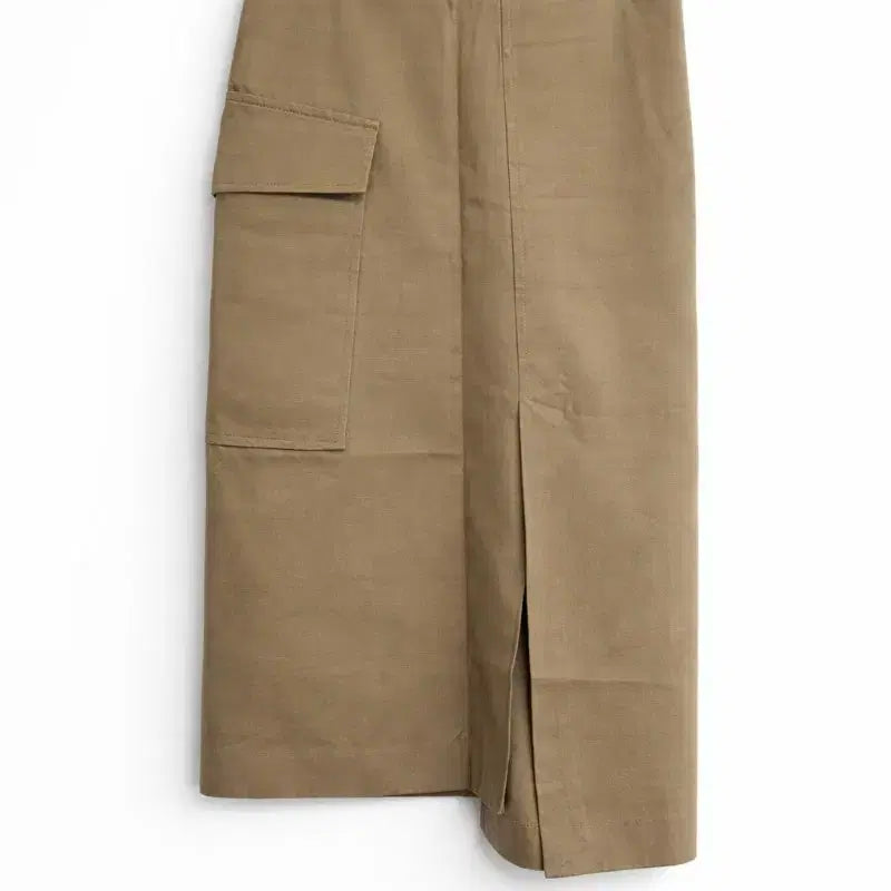 [SOLD OUT] 카키색 슬릿 미디 스커트
