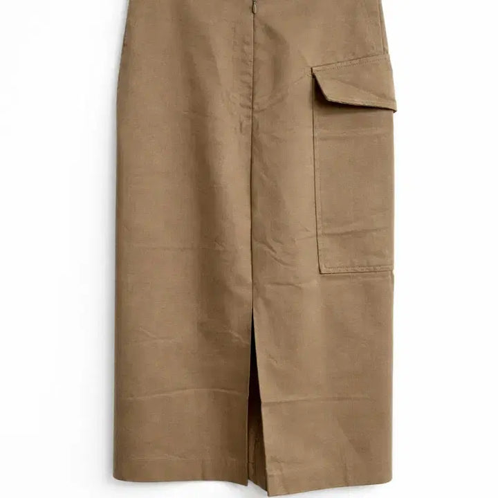 [SOLD OUT] 카키색 슬릿 미디 스커트