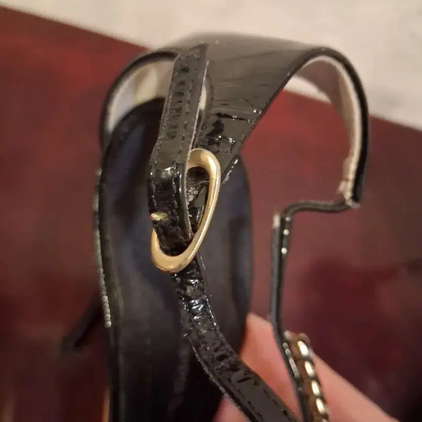 [BUNJANG] Giuseppe Zanotti Black Leather Heel Sandals / 쥬세페자노티 블랙 힐 샌들