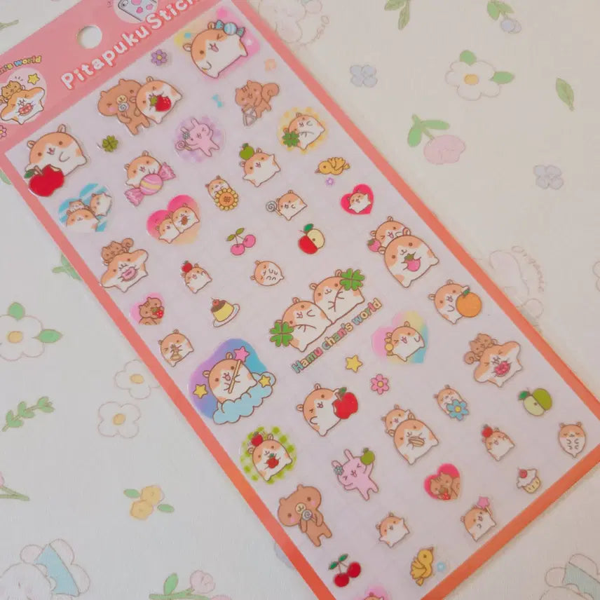 [BUNJANG] Japanese Authentic Hamuchan Hamham Hamchan PitaPuku Sticker / 일본정품)오리지널 헤이세이 캐릭터 하무짱 햄햄 햄짱 피타푸쿠 스티커