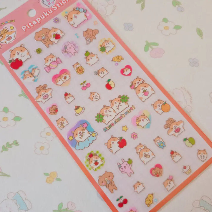 [BUNJANG] Japanese Authentic Hamuchan Hamham Hamchan PitaPuku Sticker / 일본정품)오리지널 헤이세이 캐릭터 하무짱 햄햄 햄짱 피타푸쿠 스티커