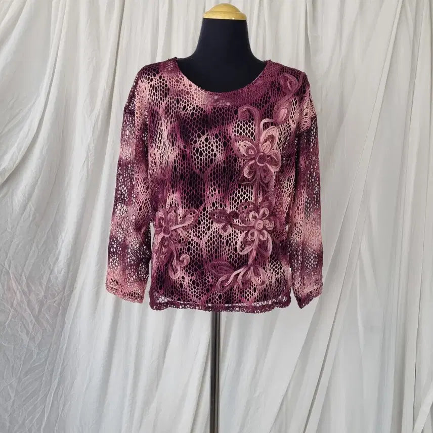 [SOLD OUT] 시스루 망사티셔츠 레이어드 (상태양호)