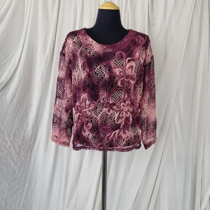 [SOLD OUT] 시스루 망사티셔츠 레이어드 (상태양호)
