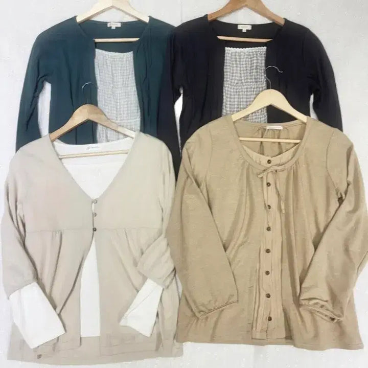 [SOLD OUT] 일본빈티지 카메빈티지 청록 체크 레이어드 가디건