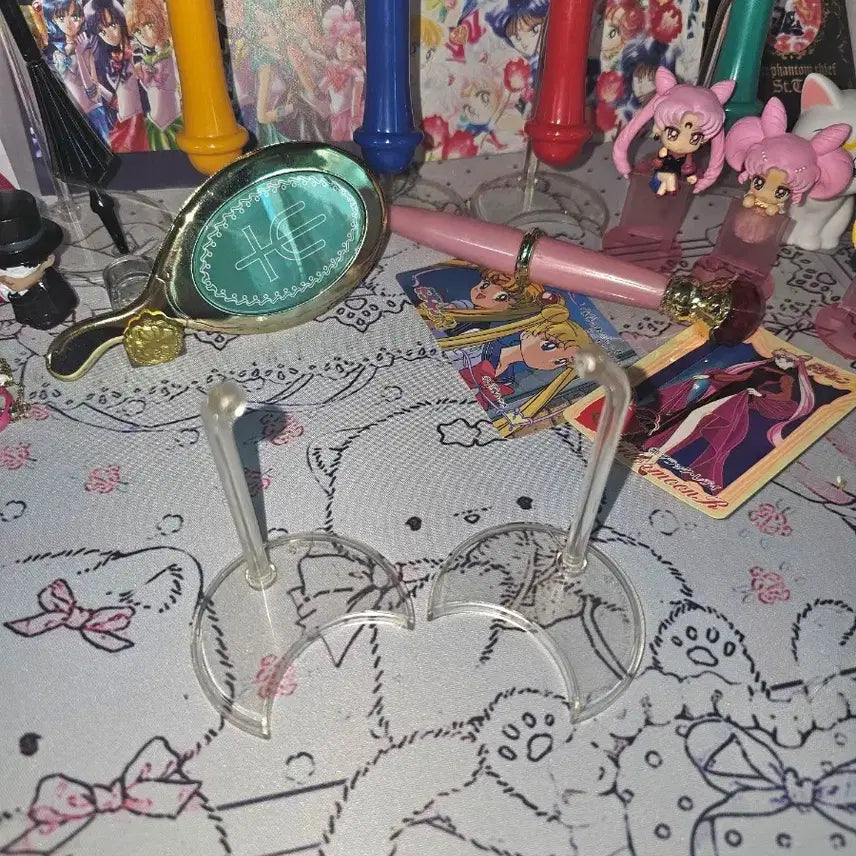 [BUNJANG] Sailor Moon Stick Rod Gacha Stand Set / 세일러문 스틱 롯드 가챠 거치대 스탠드 2개