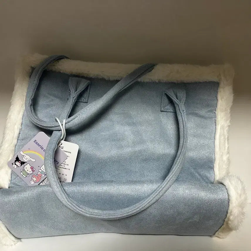 [BUNJANG] Sanrio Family Cinnamoroll Suede Tote Bag / 산리오패밀리 시나모롤 스웨이드 토트백 가방