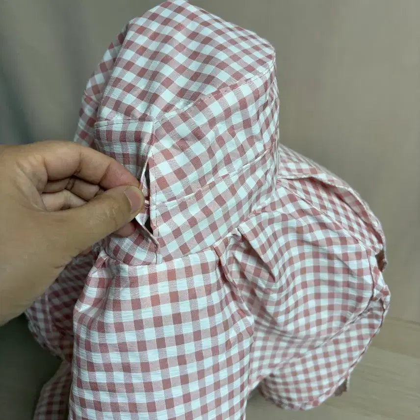 [BUNJANG] Checkered Sun Protection Farming Hat / 자외선차단 농사모자