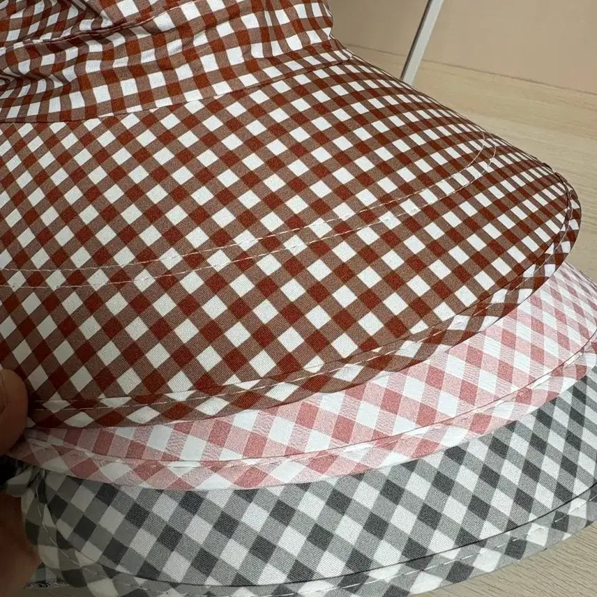 [BUNJANG] Checkered Sun Protection Farming Hat / 자외선차단 농사모자