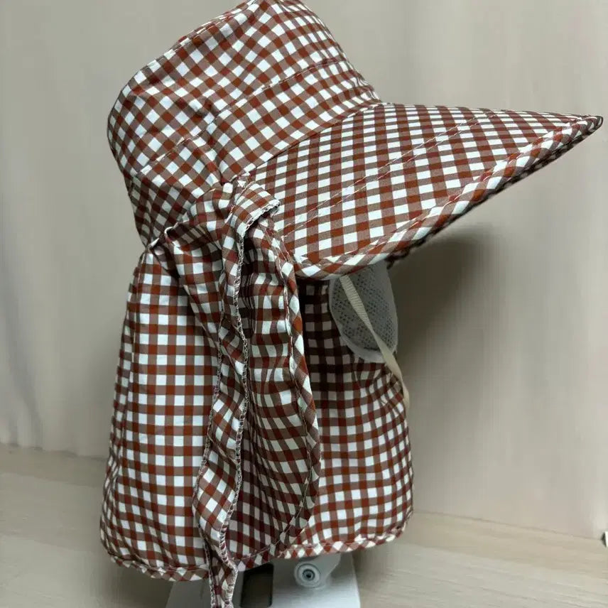 [BUNJANG] Checkered Sun Protection Farming Hat / 자외선차단 농사모자