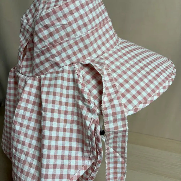 [BUNJANG] Checkered Sun Protection Farming Hat / 자외선차단 농사모자