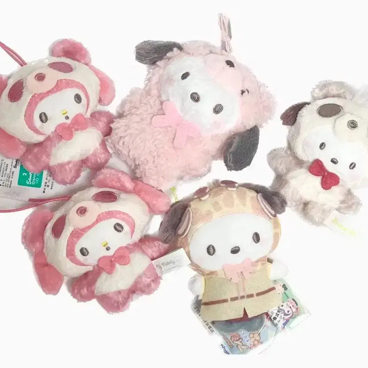 [BUNJANG] Sanrio My Melody Pochacco Plush Mascot / 산리오 마이멜로디 포차코 인형 마스코트 일본 정품 뽀글이