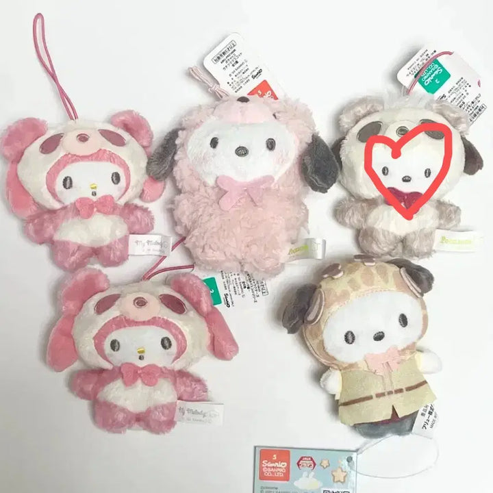 [BUNJANG] Sanrio My Melody Pochacco Plush Mascot / 산리오 마이멜로디 포차코 인형 마스코트 일본 정품 뽀글이