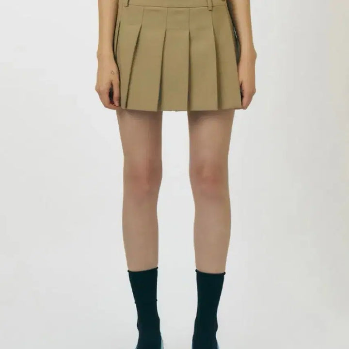 [BUNJANG] Grove Pleated Pants Skirt Beige / 그로브 팬츠 스커트 베이지