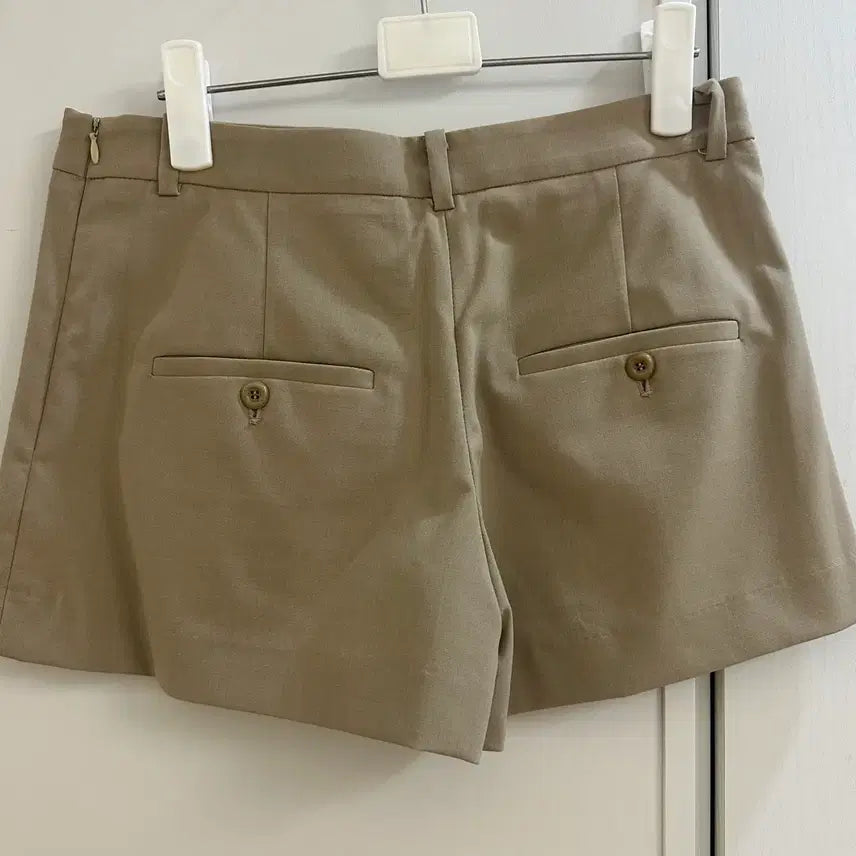 [BUNJANG] Grove Pleated Pants Skirt Beige / 그로브 팬츠 스커트 베이지