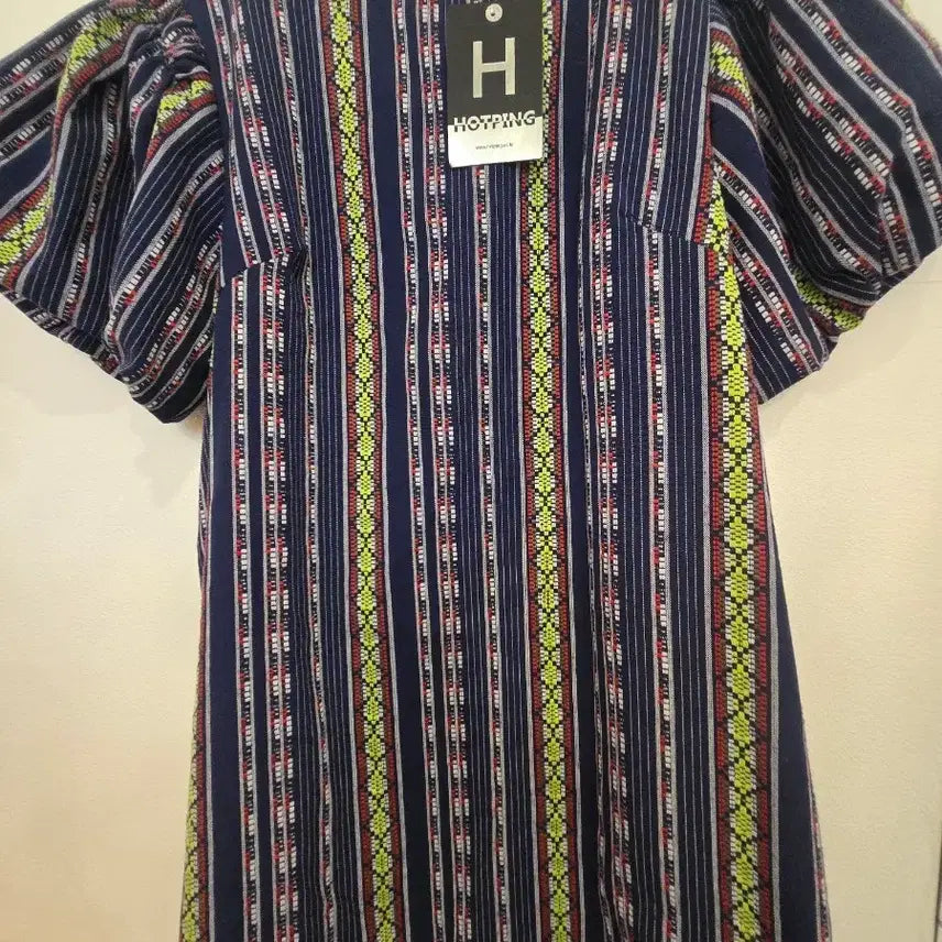[BUNJANG] Hotping Pattern Puff Sleeve Dress (Size 2) / 핫핑 패턴 퍼프소매 원피스 2사이즈(새상품)