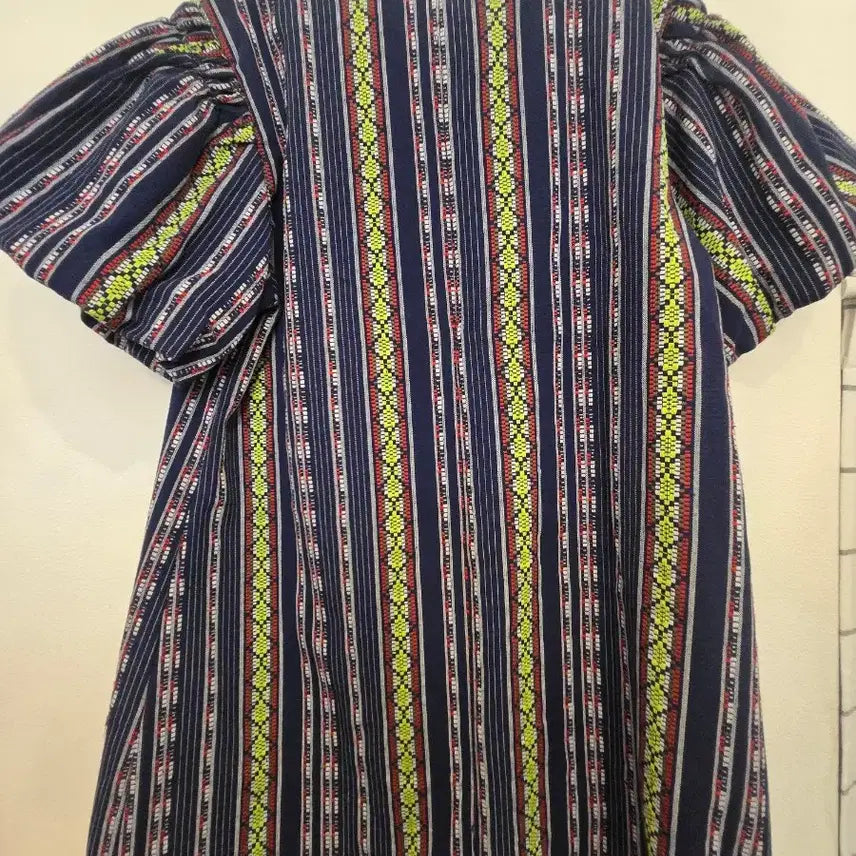 [BUNJANG] Hotping Pattern Puff Sleeve Dress (Size 2) / 핫핑 패턴 퍼프소매 원피스 2사이즈(새상품)