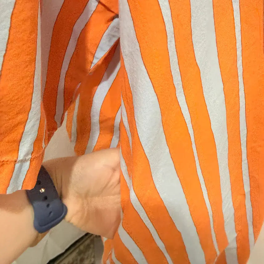[BUNJANG] Uniqlo x Marimekko Striped Long Dress / (L)유니클로 마리메꼬 세로 스트라이프 롱원피스 오버핏 3544