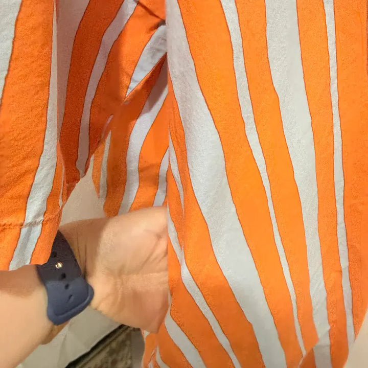 [BUNJANG] Uniqlo x Marimekko Striped Long Dress / (L)유니클로 마리메꼬 세로 스트라이프 롱원피스 오버핏 3544