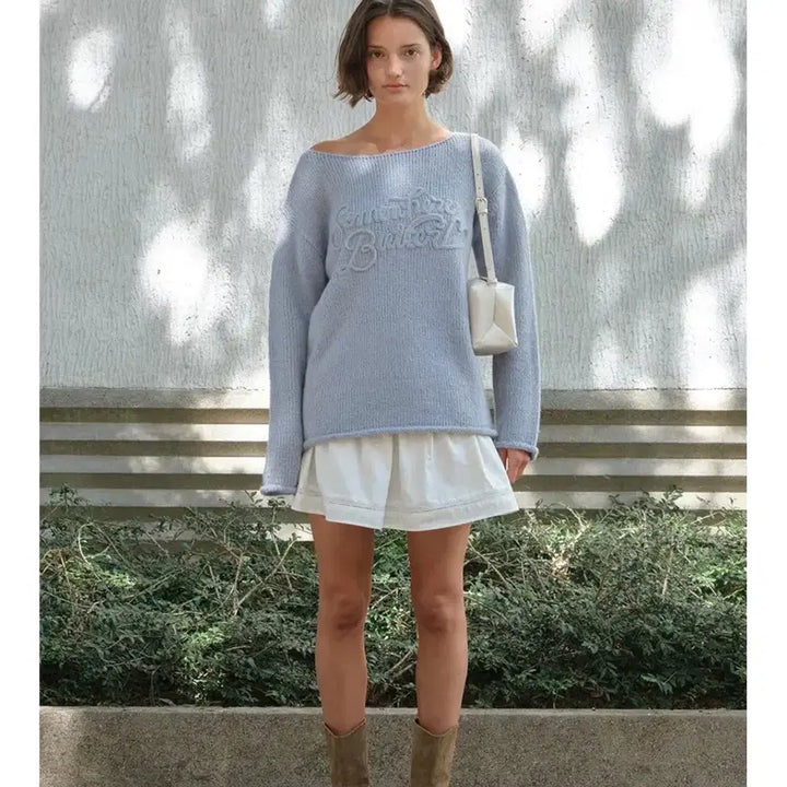 [BUNJANG] Somewherebuttter Long Sleeve Knit Top / 썸웨어버터 롱슬리브 니트 blue
