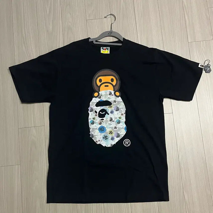 [BUNJANG] BAPE Floral Camo Milo T-shirt Black L / BAPE 베이프 플로럴 카모 마일로 반팔티 블랙 L사이즈