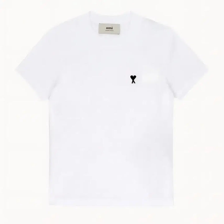[BUNJANG] AMI Small Heart White T-shirt / AMI 아미 화이트 블랙스몰하트 반팔티/QR인증가능