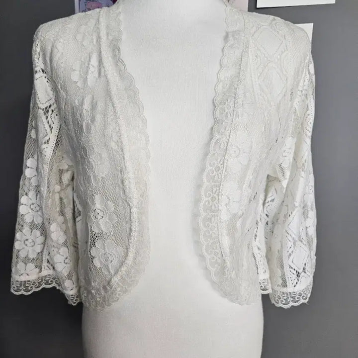 [BUNJANG] Vintage Lace Bolero Cardigan / 레이스 볼레로 가디건