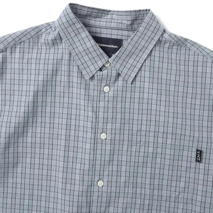 [SOLD OUT] 디스이즈네버댓 반팔 셔츠 Plaid S/S Shirt Blue Grey