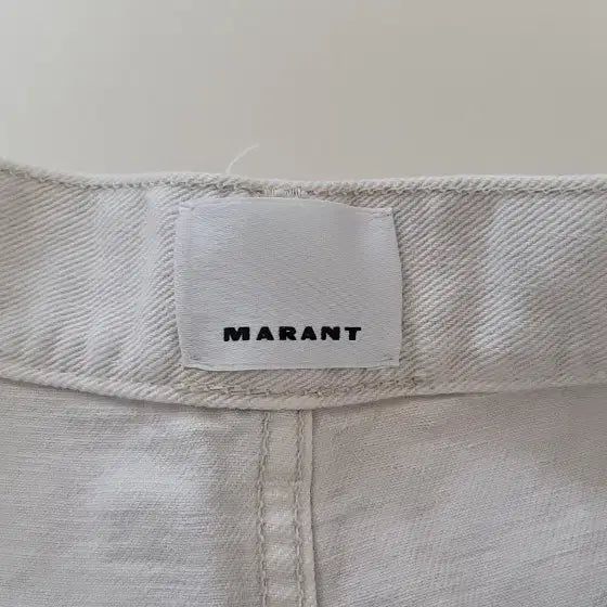 [BUNJANG] Isabel Marant Cream Washed Wide Denim Pants / 25fw 이자벨마랑 크림 워싱 와이드 데님팬츠