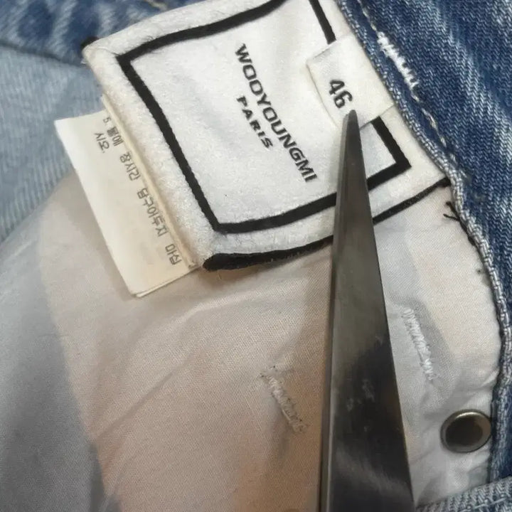 [BUNJANG] Wooyoungmi Straight Denim Pants Light Blue 23SS / 우영미 스트레이트 데님 팬츠 라이트 블루 23SS