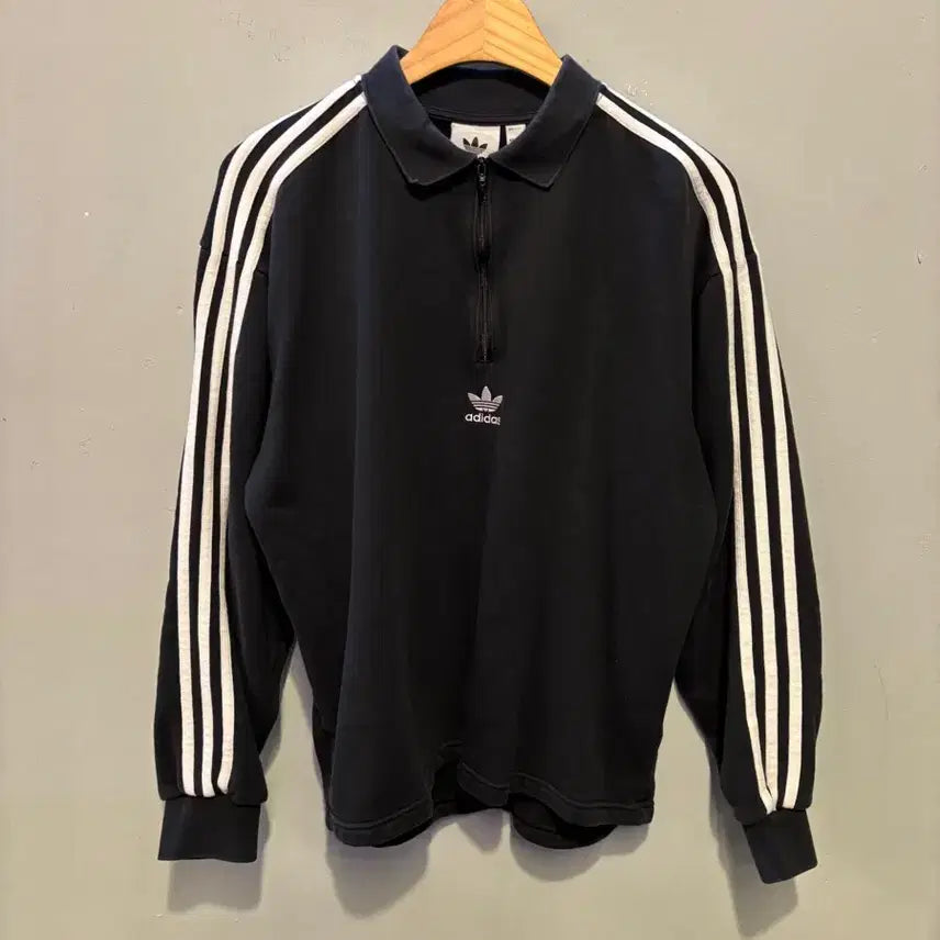 [BUNJANG] Adidas Half-Zip Sweatshirt / 아디다스 정품 반집업 맨투맨