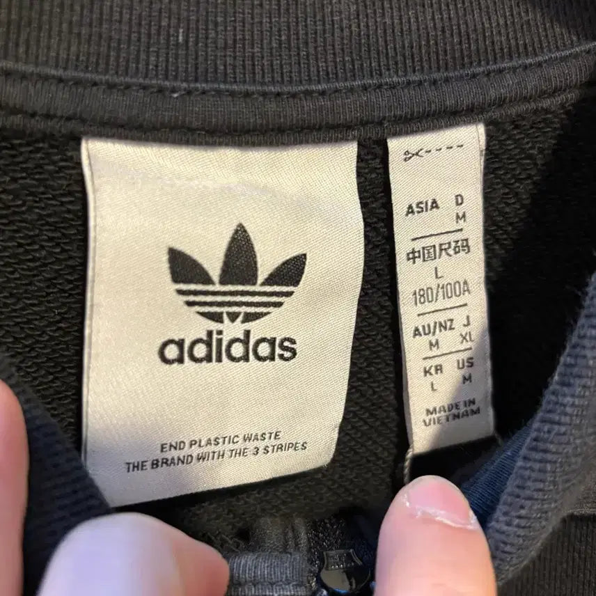 [BUNJANG] Adidas Half-Zip Sweatshirt / 아디다스 정품 반집업 맨투맨