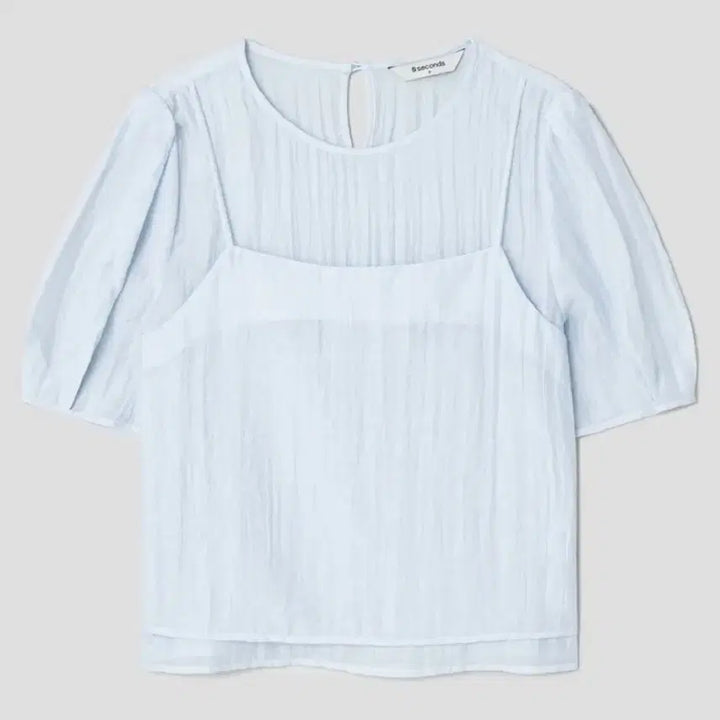 [BUNJANG] 8 Seconds Short Sleeve Sheer Blouse / 에잇세컨즈 반소매 쉬어 블라우스