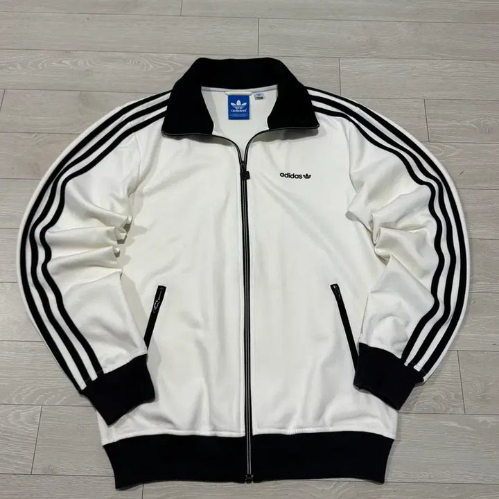 [BUNJANG] Adidas Beckenbauer Track Top (White/Black) - Size 100 / 아디다스 흰검 베켄바우어 트랙탑 100