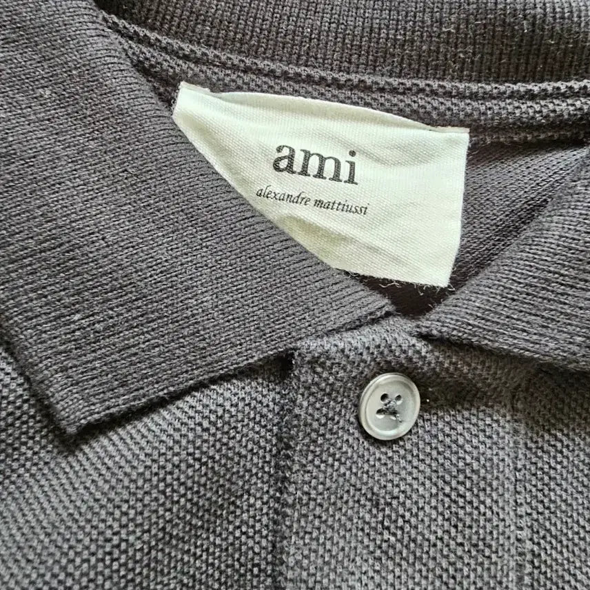 [BUNJANG] AMI Small Heart Short Sleeve Polo T-shirt / 아미 스몰 하트 반팔 폴로티