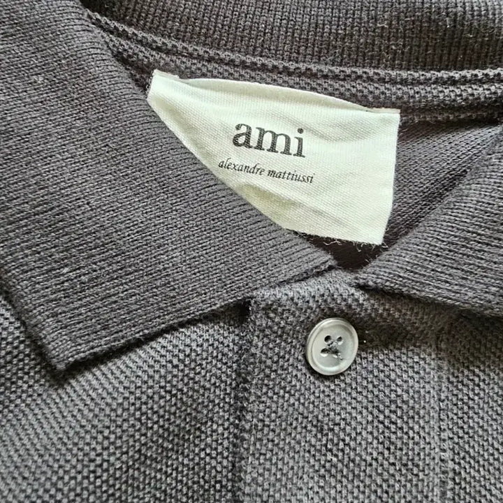[BUNJANG] AMI Small Heart Short Sleeve Polo T-shirt / 아미 스몰 하트 반팔 폴로티