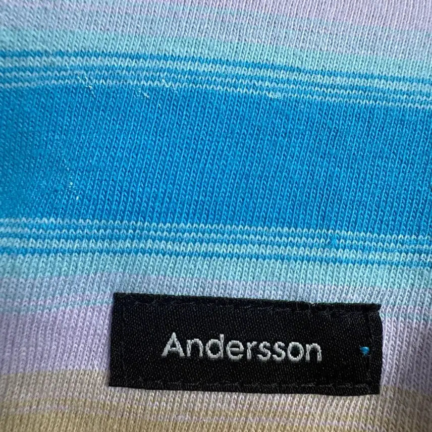 [BUNJANG] Andersson Bell Unisex Gradient Stripe Splatter Print T-shirt / [S] 앤더슨벨 유니섹스 그라데이션 스트라이프 스플래터 프린트 티셔츠