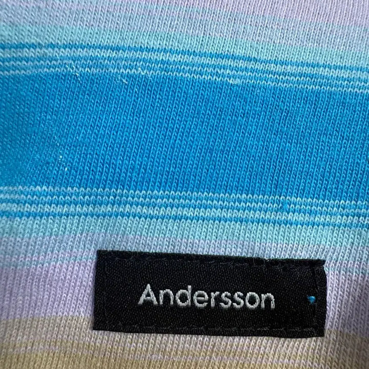 [BUNJANG] Andersson Bell Unisex Gradient Stripe Splatter Print T-shirt / [S] 앤더슨벨 유니섹스 그라데이션 스트라이프 스플래터 프린트 티셔츠