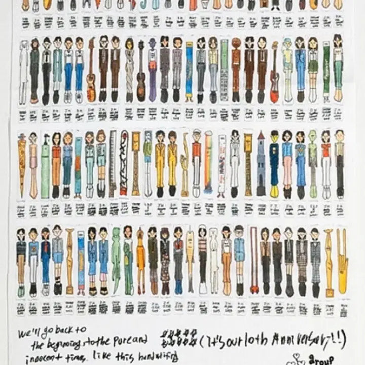 [BUNJANG] JANNABI 10th Anniversary Poster &amp; Slogan Set / 잔나비 10주년 포스터 슬로건 (증정: 공식 뱃지)