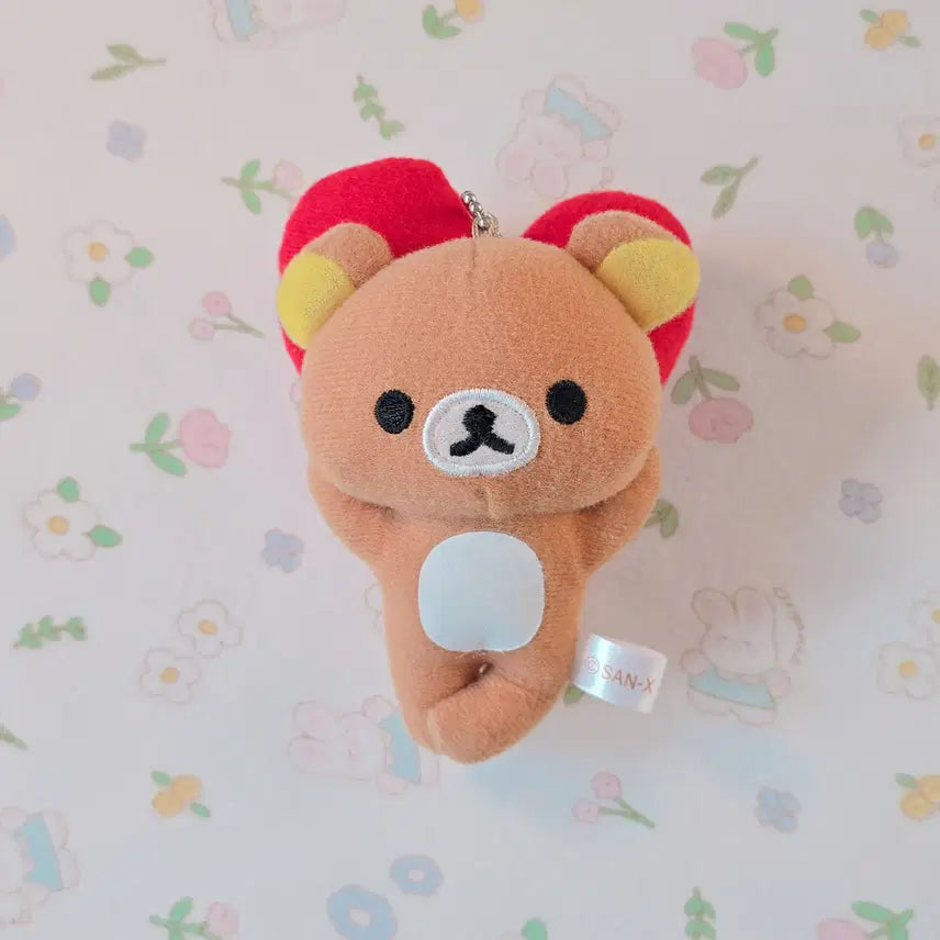 [SOLD OUT] 고전) 하트배게 누워있는 리락쿠마 마스코트 키링형 인형