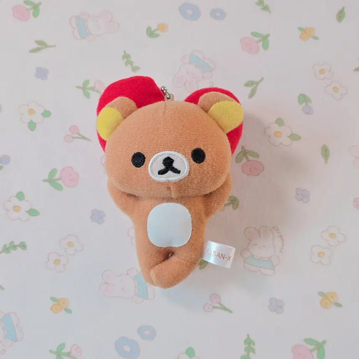 [SOLD OUT] 고전) 하트배게 누워있는 리락쿠마 마스코트 키링형 인형