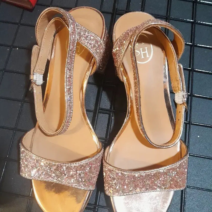 [BUNJANG] ASH Glitter Sandal Heels / ASH 반짝이 글리터 샌들힐 35(225)