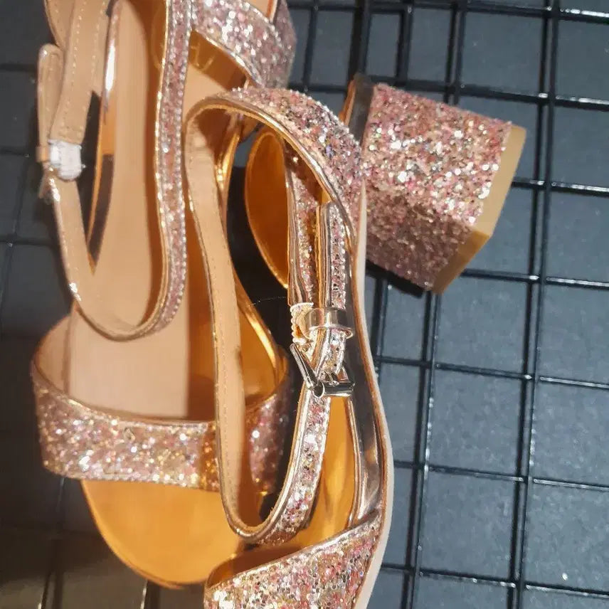 [BUNJANG] ASH Glitter Sandal Heels / ASH 반짝이 글리터 샌들힐 35(225)