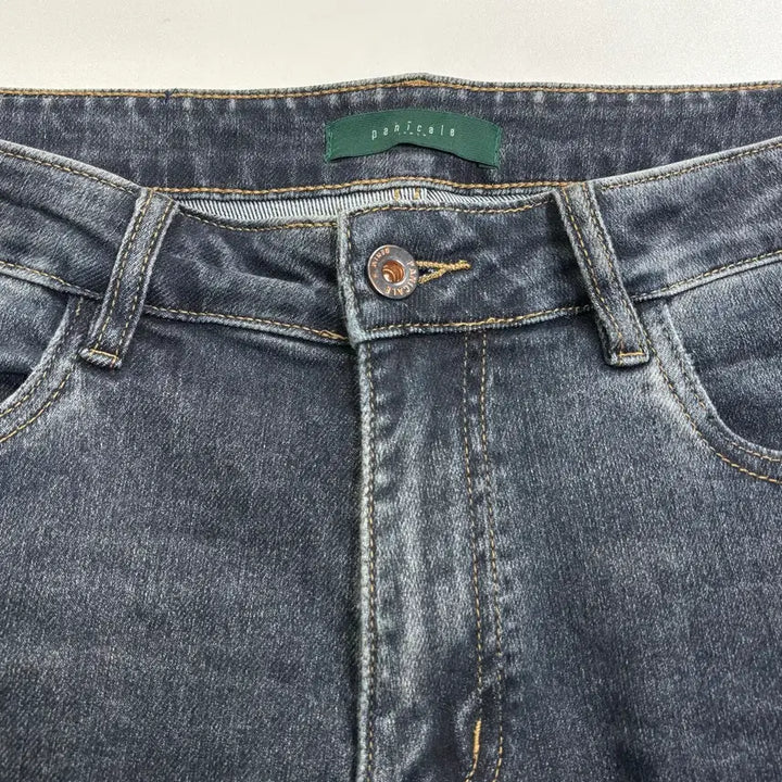 [BUNJANG] Panicale Embroidered Stitch Washed Denim Jeans / 빠니깔레 자수 스티치 스판 워시드 데님팬츠 청바지