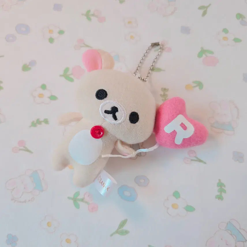 [BUNJANG] Korilakkuma Heart Balloon Mascot Keyring Doll / 고전) 하트풍선 코리락쿠마 마스코트 키링형 인형